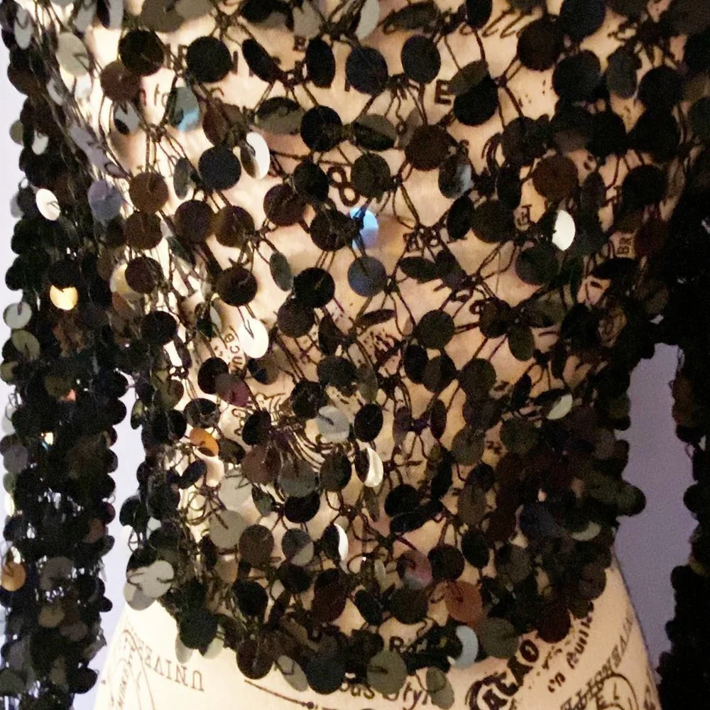 Beaded Black Crocheted Coverup XS/S NEW - Picture 4 of 9